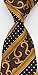Scott Alone : New Classic Gold Black Striped 100% New Jacquard Woven Silk Men's Tie Necktie