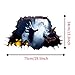 Halloween Floor Sticker PVC 3D Decorative Scary Pumpkin Ghost Hand Bats Spider Wall Decal Wall Sticker Halloween Eve Decor Party Supplies Home Decoration (B)