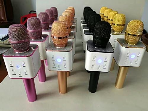Tpmall VE-OE0012 TuXun Q7 Portable Wireless Karaoke Microphone Handheld Condenser Microphone with Speaker for for iPhone/iPad/iPod/Samsung Sony HTC Lumia Smartphone Black (Blue)