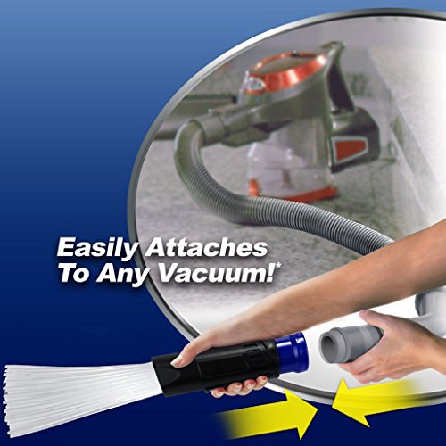 Gatycallaty As Seen On TV 2018 Brush Cleaner Remover Universal Vacuum Attachment-Air Vents/Keyboards/Drawers/car/Tools/Crafts/Jewelry/Plants(Blue) (Blue)