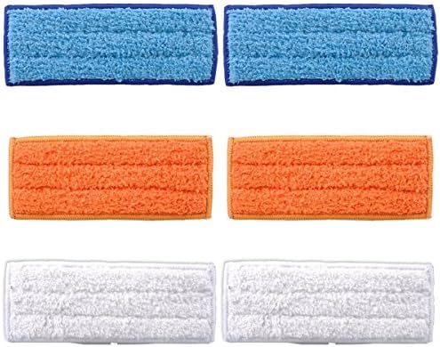 Blasco 6 Pack Washable Reusable Mopping Pads Wet Damp Dry Sweeping Pads for iRobot Braava Jet 240 241