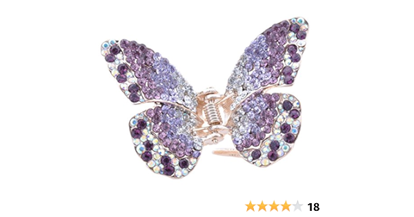 Amazon Com Large Jaw Clips Butterfly Hair Claw Purple Beauty