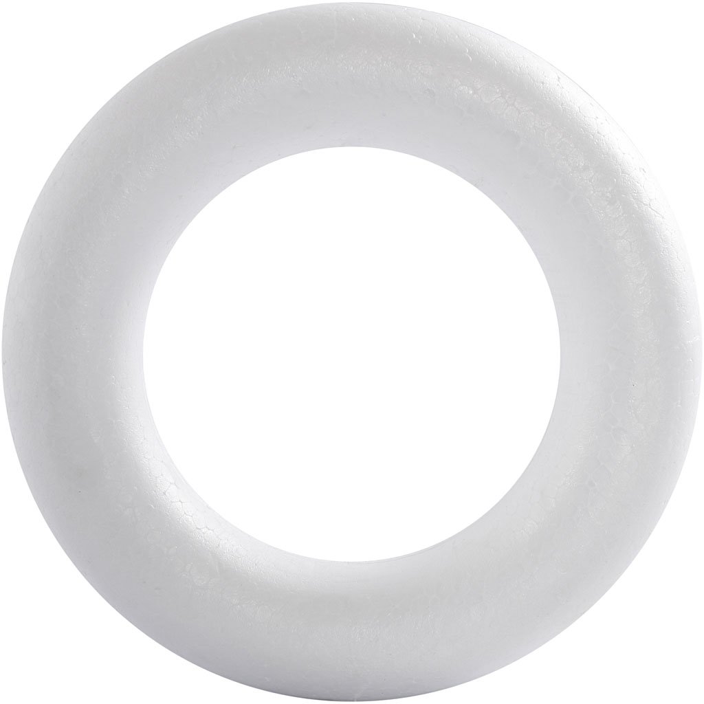 Create Crafts 54318 Creativ 21.5 cm Polystyrene Ring, White