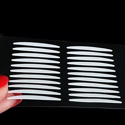 Stickers Magic Slim Double Sided Eyelid Tape Invisible Olive Type Waterproof Durable(with Fork rods Tool)(Slim) (1120, Double round head type)