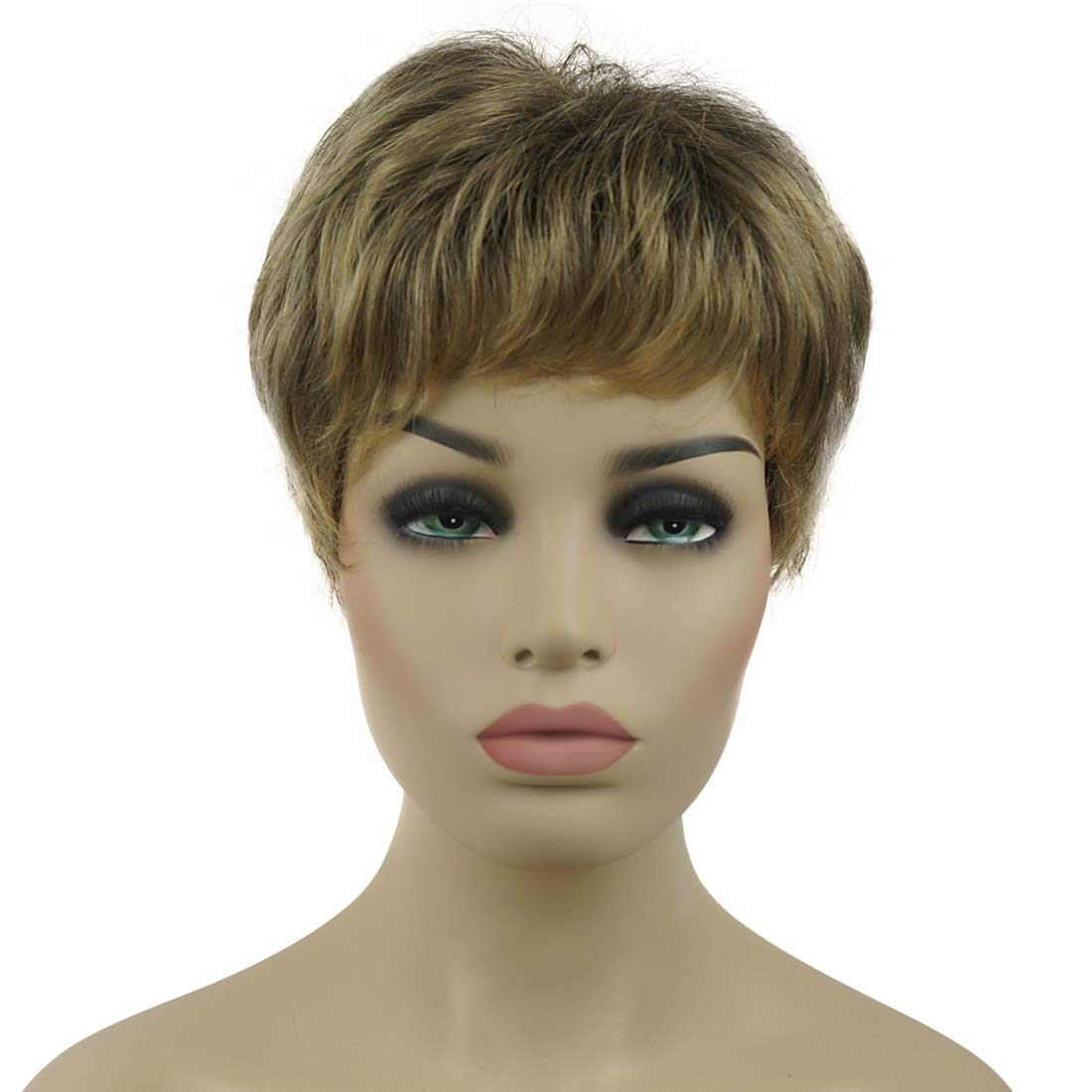 Lydell 6" Women Wigs Short Curly Hair Synthetic Full Wig 6T24B