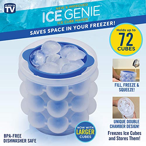 Ice Genie New & Improved The Original Ice Cube Maker, Holds up to 72