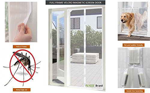 Flyzzz magic bug screen magnetic screen door mesh curta…
