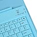 Generic Leather Case with Bluetooth Wireless Keyboard for iPad2/3 (Blue Case for Apple Ipad 2 3 4)