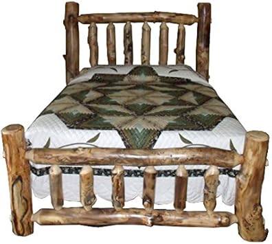 Amazon Com Furniture Barn Usa Rustic Aspen Log Bed Queen Size