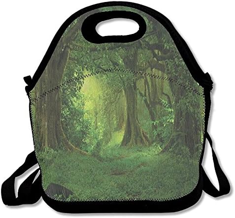 TTNOU Deep Tropical Jungle Trees Foliage Woodland Asian Himalayas Meditation Landscape Tote Bags And Velcro Tote Bags, Travel And Picnic For Adults, Boys And Girls (cats)