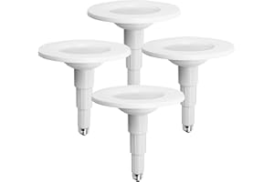 Jolux 4-Pack 5/6 Inch Retrofit Led Can Lights Adjustable Retrofit Downlight,Recessed Light Flat Trim,8.5W=40W, 3000K (Warm Wh
