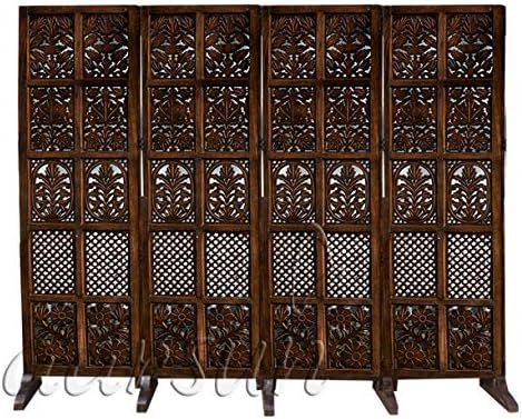 Aarsun Woods MDF Wooden Partition Room Separator with Stand(Brown, Standard Size)