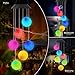 Wind Chime Outdoor Color-Changing Waterproof Mobile Romantic Led Solar Powered Crystal Ball Wind Chimes Lights for Home, Indoor, Yard, Patio, Night Garden, Party, Festival Decor