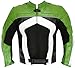 New Men's Razer Motorcycle Biker CE Armor Mesh Leather Green Riding Jacket M
