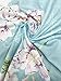 MIROL Womens Casual Fall Floral Print 3/4 Sleeve Tunic Loose Long Blouse Tops,Blue,Medium