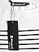 Allegra K Women's Slim Fit Long Sleeve Striped T-Shirt Round Neck Tops Small Dark Blue