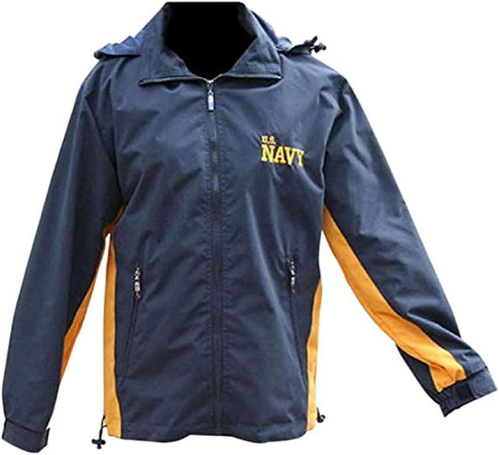 Mitchell ProffittMen's US Navy Windbreaker Jacket M Navy Blue & Gold