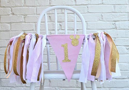 Gold Minnie Mouse Birthday Banner