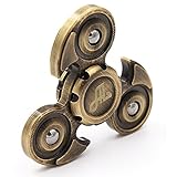 Fidget Spinner Metal, Alquar Ancient Eagle Pure Copper Tri Hand Spinner, Customized Professional Spinner Bearing Quiet Smooth Spin, Luxury Wooden GiftBox Set