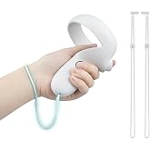 SOULWIT Controller Straps for Meta Quest 2 - White | 1 Pair Wrist Straps, Enhanced Durable &amp; Secure, Easy DIY Installation