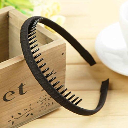Chunyang Korean Cloth Around Plastic Teeth Comb Hairband Hair Hoop for Lady Girls Women