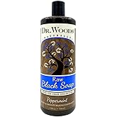 Dr. Woods Raw Moisturizing Black Peppermint Soap with Organic Shea Butter, 32 Ounce