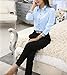 Taiduosheng Womens Basic Long Sleeve Slim Button Down Collared Shirts OL Work Shirts M