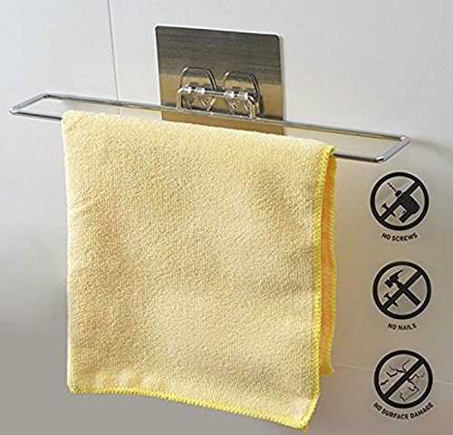 Kurelle No Drilling, No Screws Towel Rings for Bathrooms, Self Adhesive, Wall Mounted Hanger Rack, Tea Towel Holder for Kitchen (Width 30 cm)
