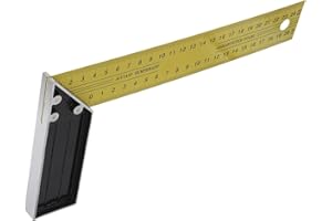For Woodworking Square Ruler in Stainless Steel for Accurate Right Angles in Carpentry and Leather Projects (25cm)