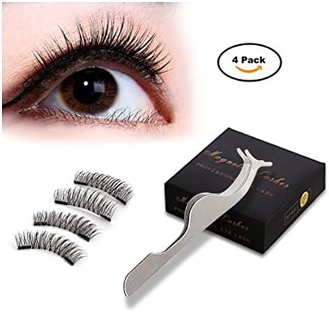 Magnetic Eyelashes Dual Magnet Glue-free 3D Reusable Full Size Premium Quality Natural Look Best False Lashe By CE（1 Pair/2 Pcs）