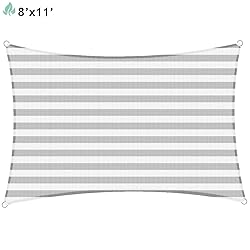 SunnyRoyal Sun Shade Sail 8'x11' Rectangle Canopy