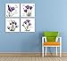 YPY 4pcs Flower Painting Wall Art Giclee Prints Artwork Love Hope Imagine and Believe Purple Pictures Photo on Canvas for Home Walls Decor Ready to Hang (Purple, 12x12in S)