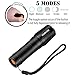 Super Bright Tactical Flashlights, Komking Handheld Cree LED Torch Flashlight with Zoomable Adjustable Focus 5 Light Modes for Outdoor Camping Hiking and Emergency