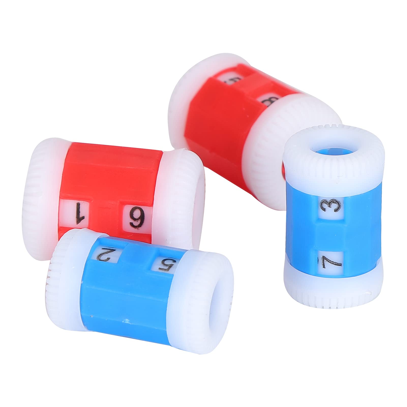Plastic Knit Counter Counting Ring Color Line Marker Row Stitch Tool Crochet Accessories Knitting Tool Knitting Crochet Notions (2 Large and 2 Small)