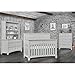 Evolur Santa Fe 5-in-1 Convertible Crib in Antique Mist, Greenguard Gold Certified, Features 3 Mattress Heights, Wooden Nursery and Bedroom Furniture, Baby Crib