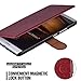 Huawei Ascend Mate 7 Case,Mulbess [Layered Dandy][Wine Red] - [Card Slot][Flip][Slim Fit] - PU Leather Wallet Case For Huawei Ascend Mate 7