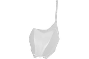 ABCERRSI Motorcycle Number Plate,Dirt Bike Front Plate Compatible with WR 250 YZ 125 250 250F 450F CRF250R CRF450R-White