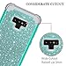 LONTECT Compatible Galaxy Note 9 Case Luxury Glitter Sparkle Bling Heavy Duty Hybrid Sturdy High Impact Shockproof Protective Cover Case for Samsung Galaxy Note 9 - Shiny Teal