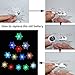 TOUCH DOWN Multi colors Led Acrylic Snowflake Light, set of 6 Snowflake with Suction Cups Attached to Back for Hanging in a Window Christmas and Holiday Decoration, Home, Hotels and Parties etc.