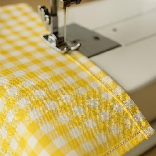 Toalha de Mesa Xadrez Retangular Ideal para Casa Apartamento Airbnb 1m x 1,50 (AMARELO)