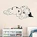 BooDecal Spotty Dog Dalmatian Falling in Sweet Dream Vinyl Wall Decal Stickers for Baby Nursery Bedroom