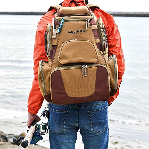 The X-Large 'Blackstar' Fishing Backpack, Tackle Box Storage Bag - Non-Corrosive Fishing Tackle Bag with (4x)3650 Boxes -Fisherman Gifts for Men, Tackle Backpacks Tackle Box (No Tackle Trays)