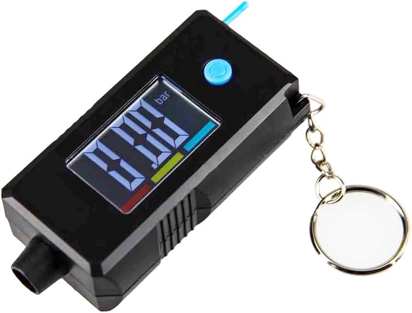 Allstrying Trying 2-in-1 Digital Display LCD Tire Pressure Gauge and Tire Thread Depth Gauge Keychain (8855F)