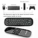 Wechip 2.4G Smart TV Wireless Keyboard Fly Mouse W1 Multifunctional Remote Control for Android TV Box/PC/Smart TV/Projector/HTPC/All-in-one PC/TV (Black)thumb 2