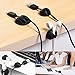 Wire Clips Cable Protector,GIM 10pack Cable Clips Desktop Cord Organizer,Cable Management, Wire Holder System, Multipurpose Silicone Adhesive Cord Hooks For TV Home, Office, Cubicle, Car, Desk