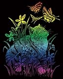 Royal Brush Rainbow Foil Engraving Art Kit, 8-Inch by 10-Inch, Kitten and Butterflies