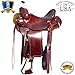 HILASON 17″ Western Big Cowboy Trail Roping Saddle Mahoganythumb 1