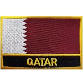 Ruoming Qatar Flag Patches | 1 PCS, Iron On or Sew On, Embroidered, Tactical Military National