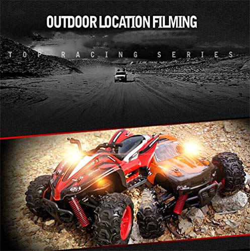 Gbell 40km/h High Speed Off Road RC Racing Motorcycle Cars Car Kit - 1/24 Scale 2.4G 4WD Remote Control Buggy Race RC Car Truck Toys Birthday Gifts for Kids Boys Girls 8+ & Adults (Red)