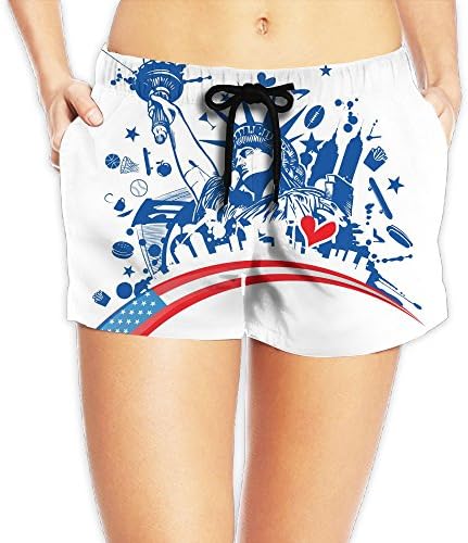 Beach Shorts Statue Of Liberty MS Graphic 2017 Hot